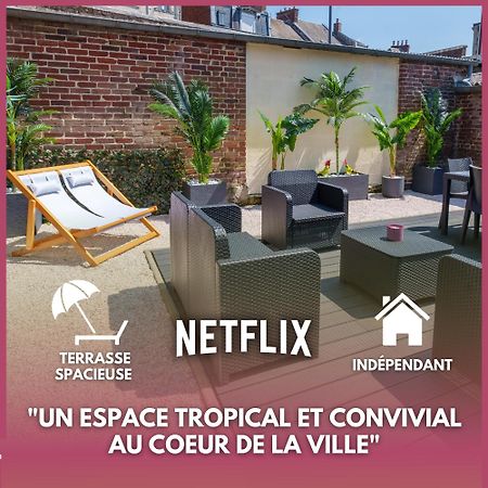 L'Escale Tropicale, Appartement Independant Avec Terrasse Privative سانت كونتان المظهر الخارجي الصورة