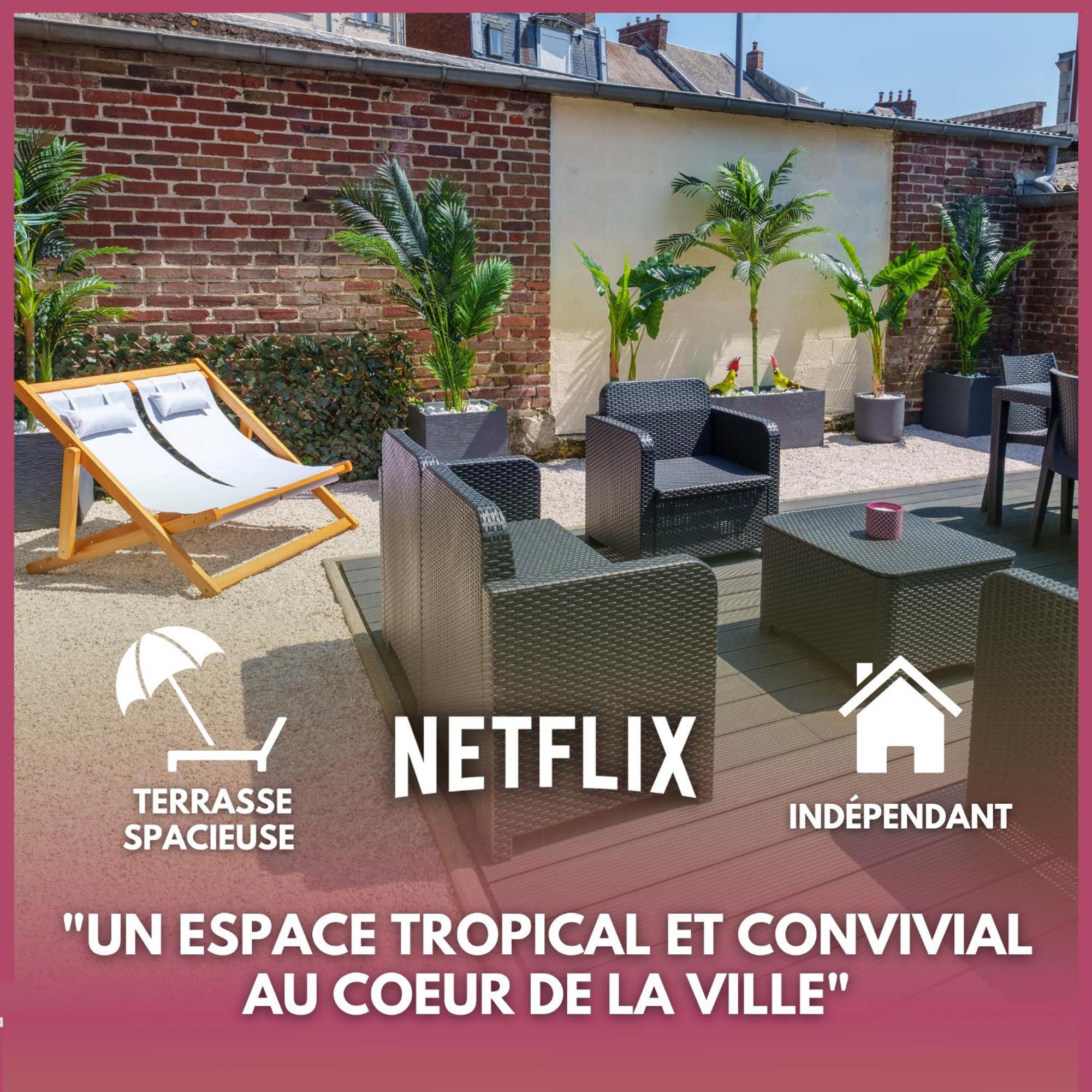 L'Escale Tropicale, Appartement Independant Avec Terrasse Privative سانت كونتان المظهر الخارجي الصورة